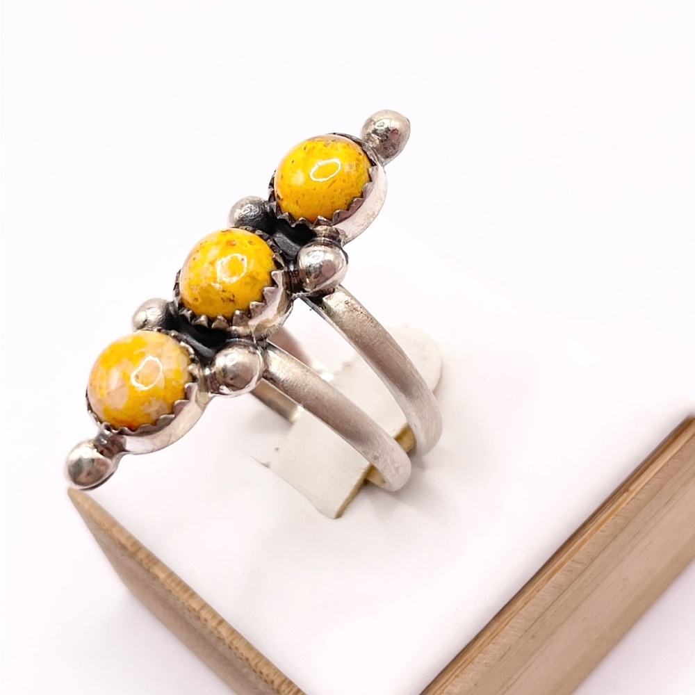 Size 7 Bumblebee Jasper 925 Sterling Silver Solid ring - Picture 2 of 8
